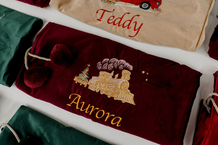Deluxe Embroidered Santa Sack | Polar Express