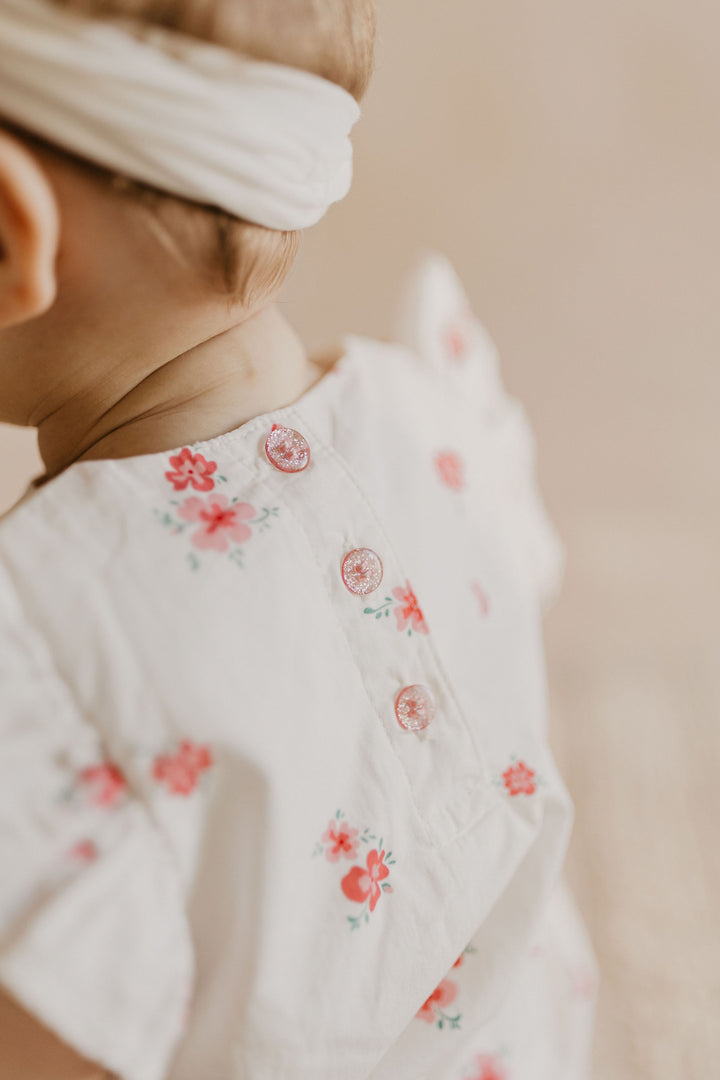 Pink Posies | Organic Ruffle Set