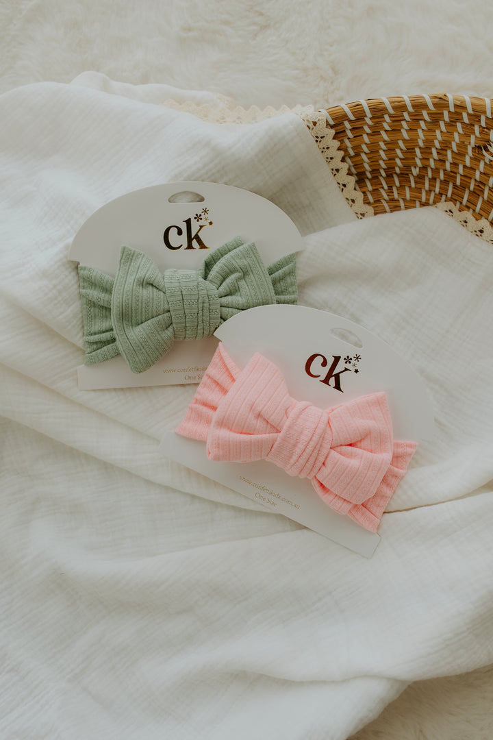 Oversized Top Knot | Candy Pink Pointelle