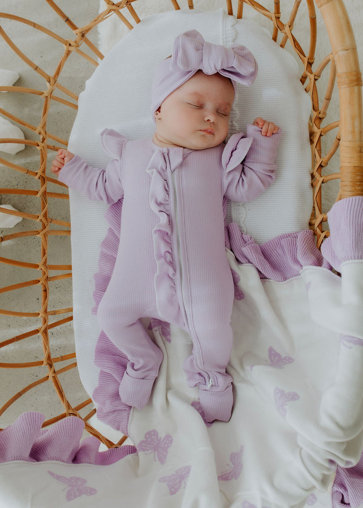 Lavender Ribb Zipsuit