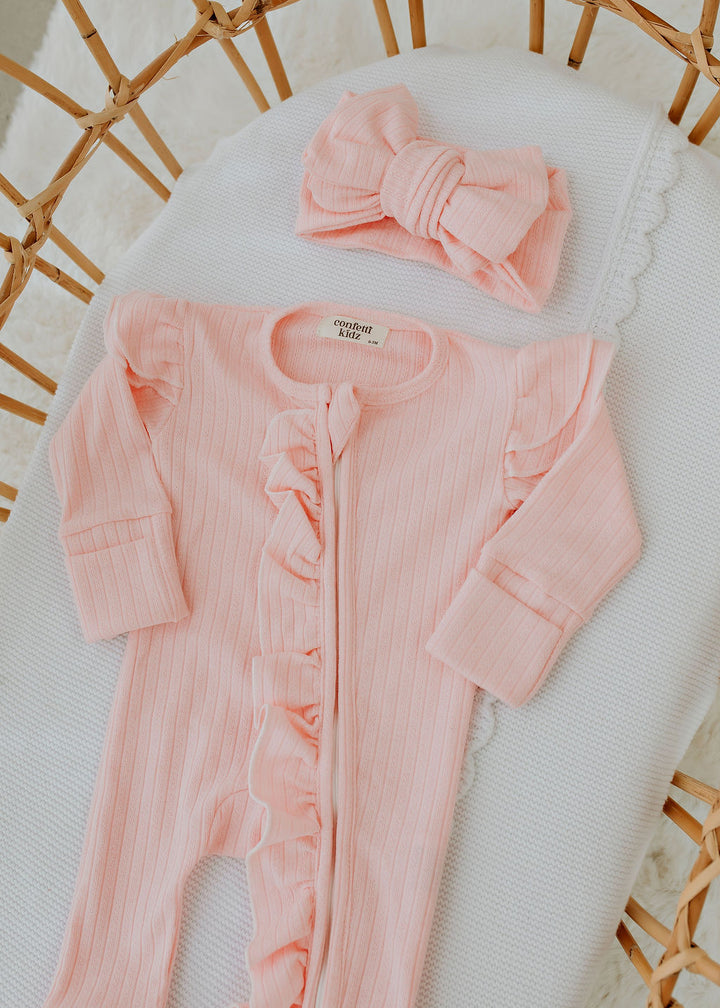Oversized Top Knot | Candy Pink Pointelle