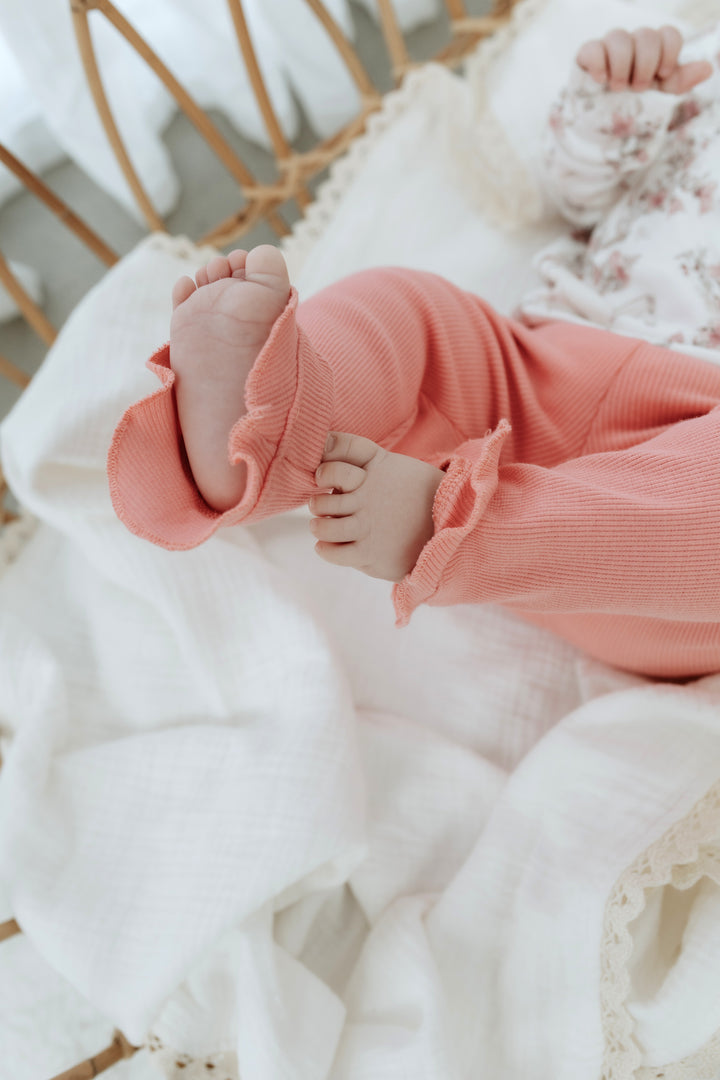 Rose Ribbed Leggings