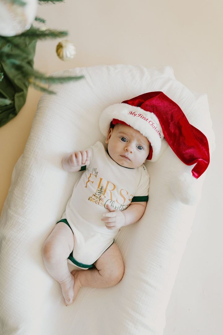 My First Christmas Teddy | Bamboo Bodysuit
