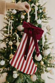 Heirloom Christmas Stocking | Mulberry Stripe