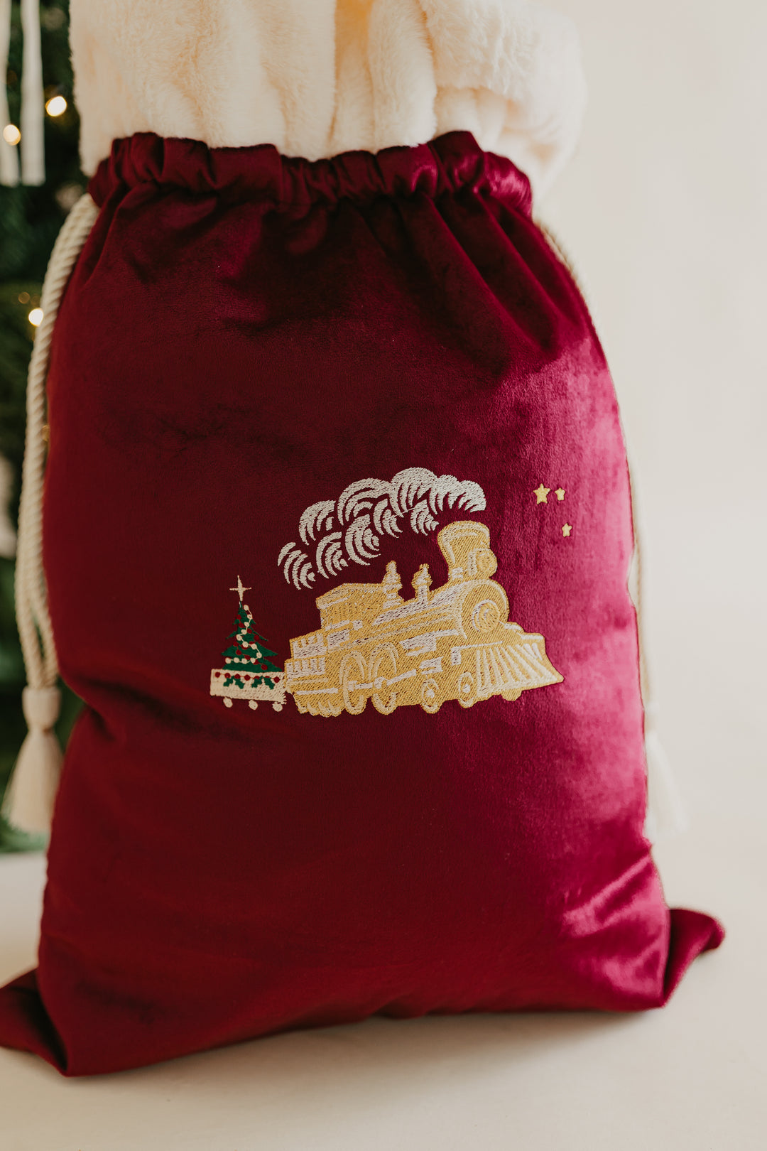 Deluxe Embroidered Santa Sack | Polar Express