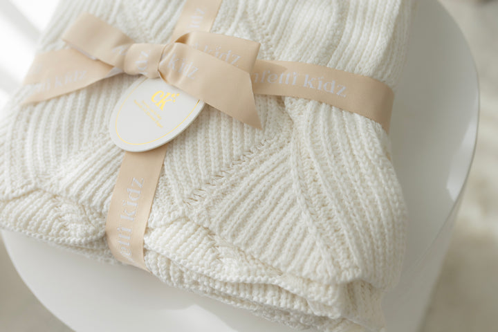 Keepsake Knit Blanket | Milk
