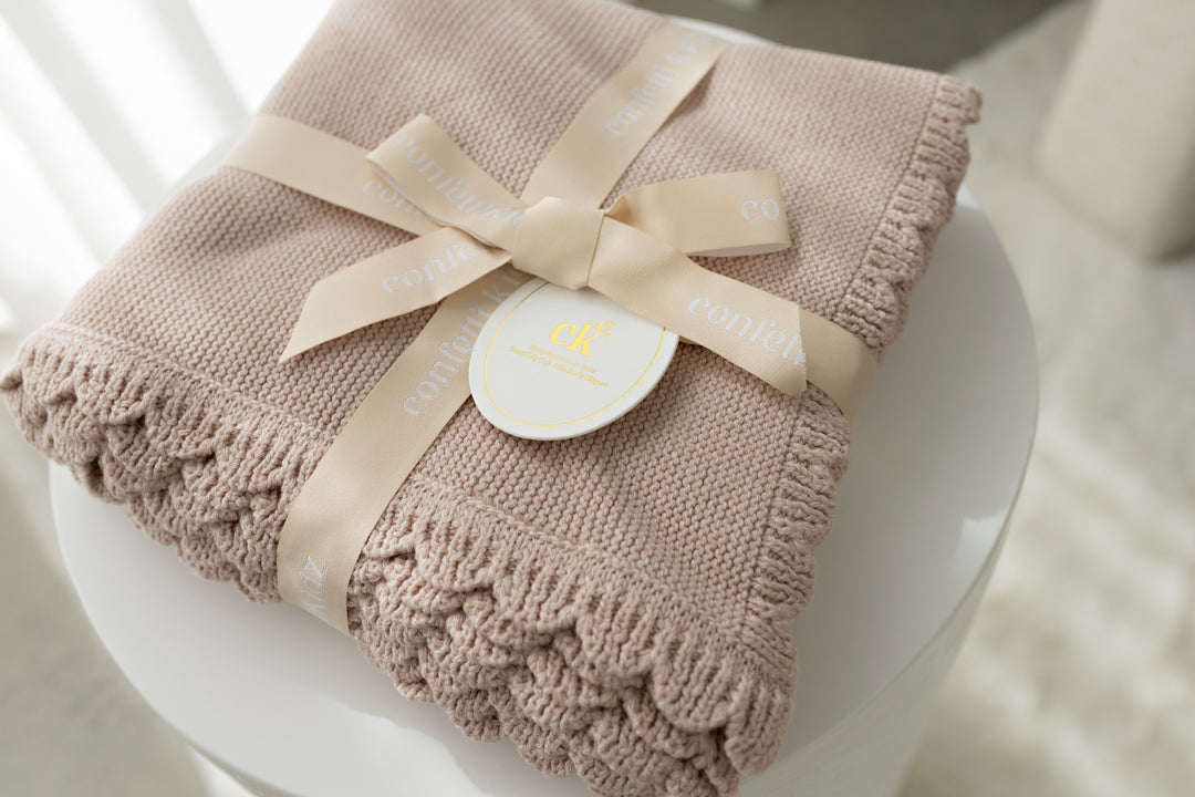 Heritage Knit Blanket | Biscotti