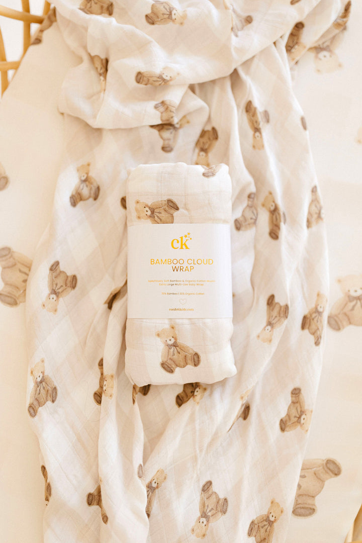 Gingham Teddy | Bamboo Cloud Wrap