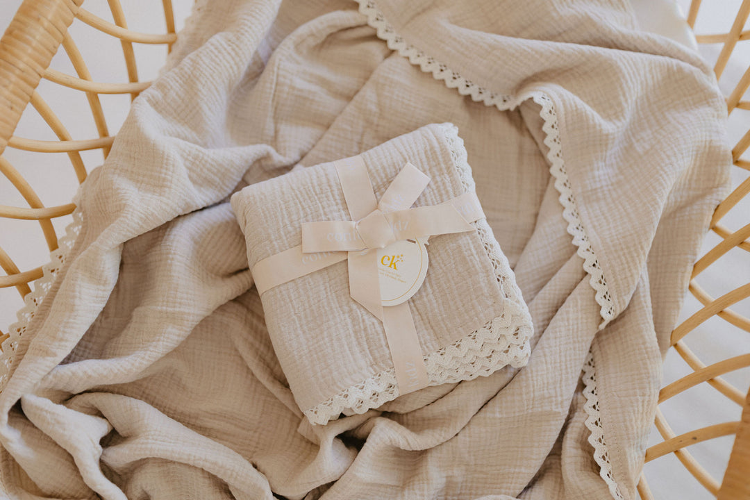 Heritage Knit Blanket | Biscotti