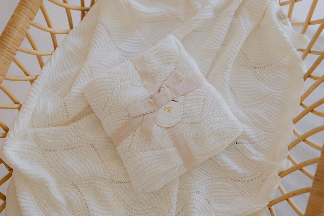 Keepsake Knit Blanket | Milk