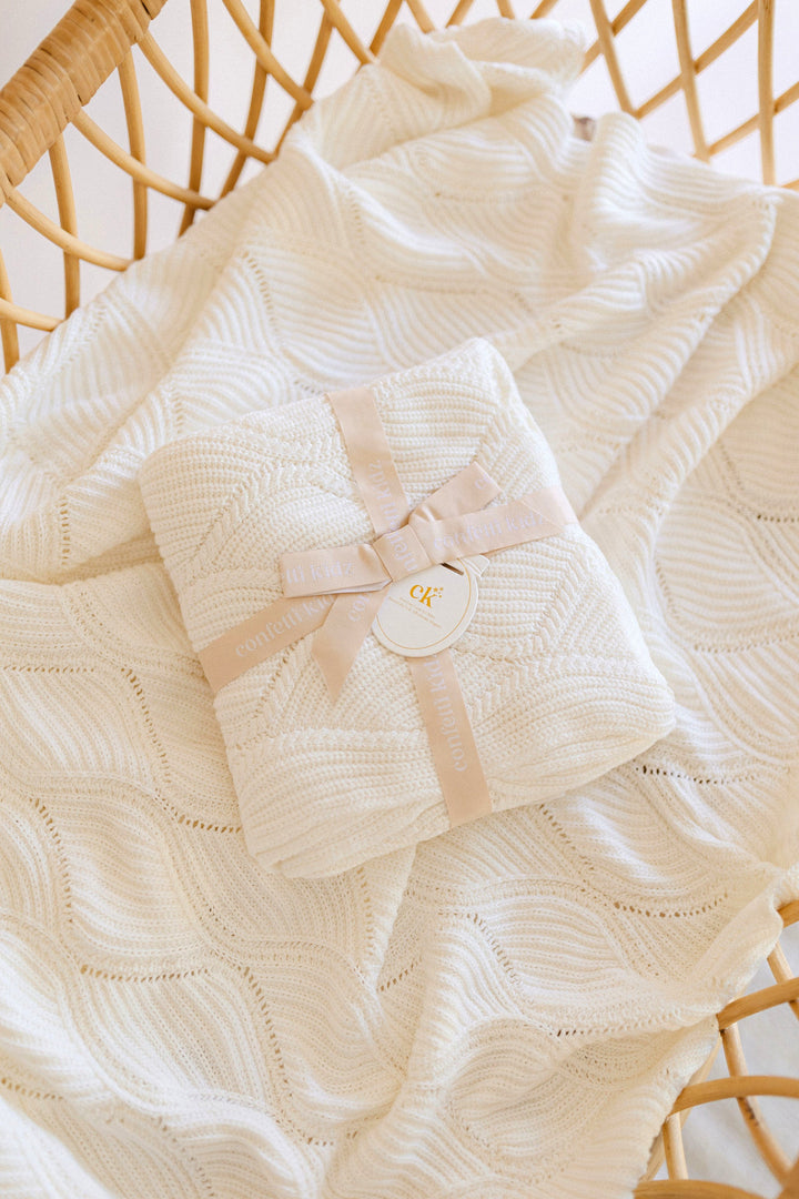 Keepsake Knit Blanket | Milk