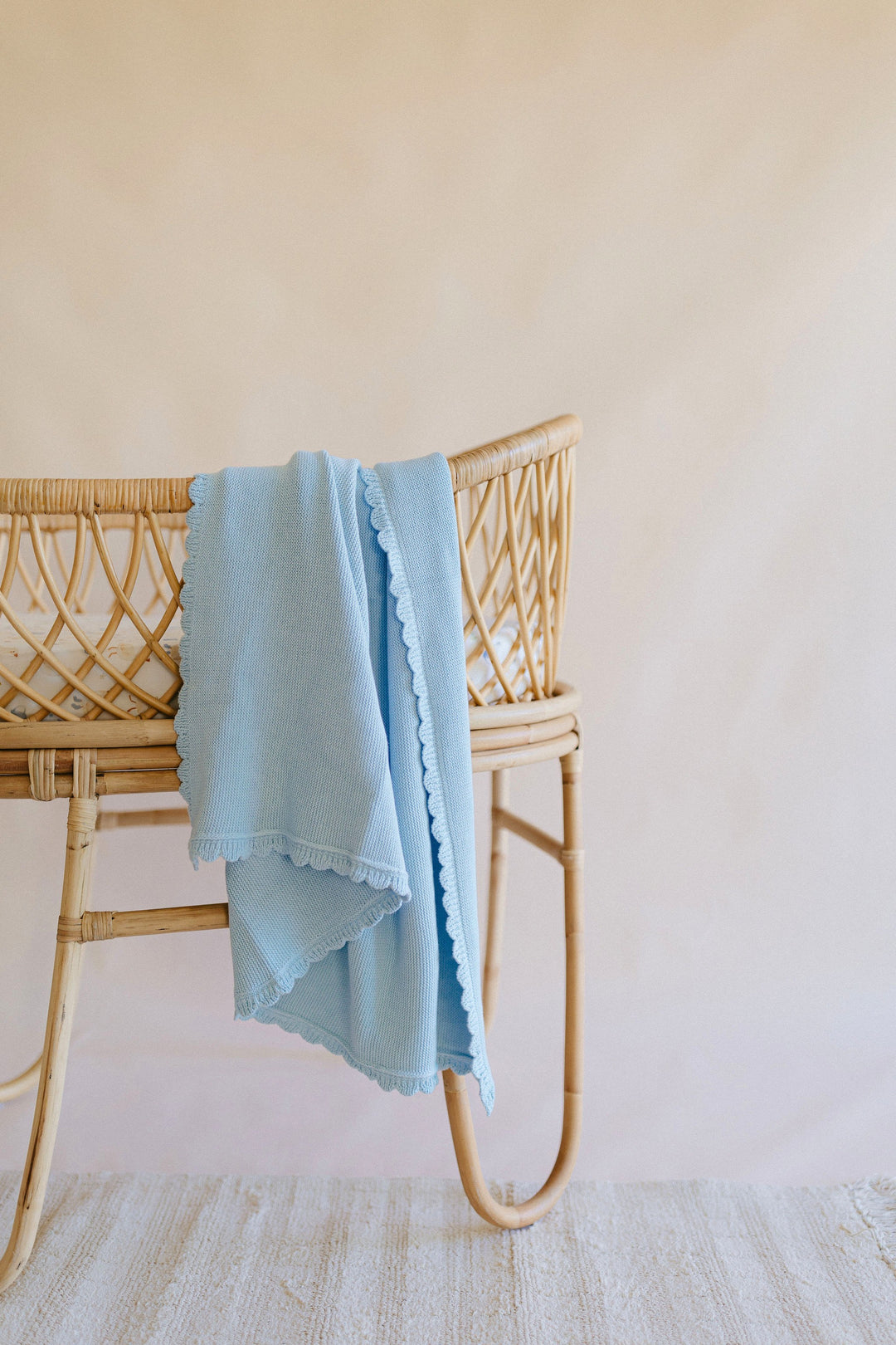 Heritage Knit Blanket | Traditional Blue