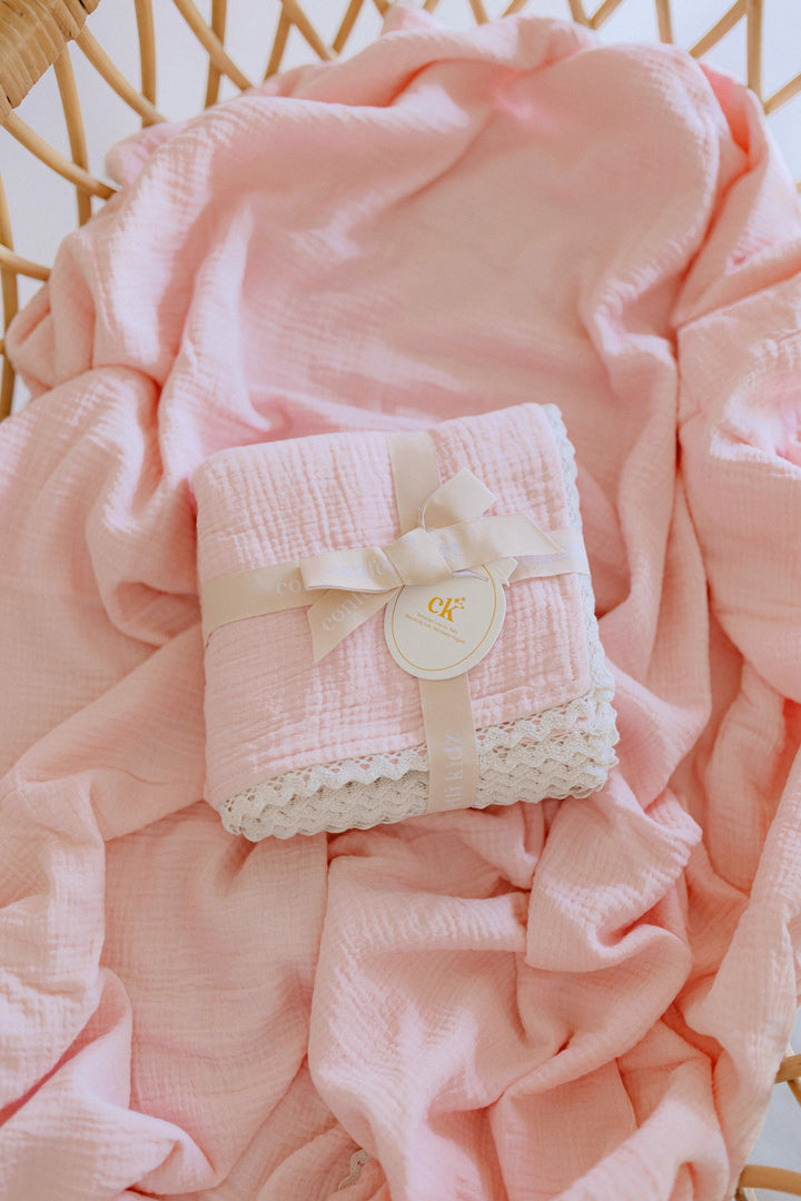 Classic Muslin Blanket | Soft Pink