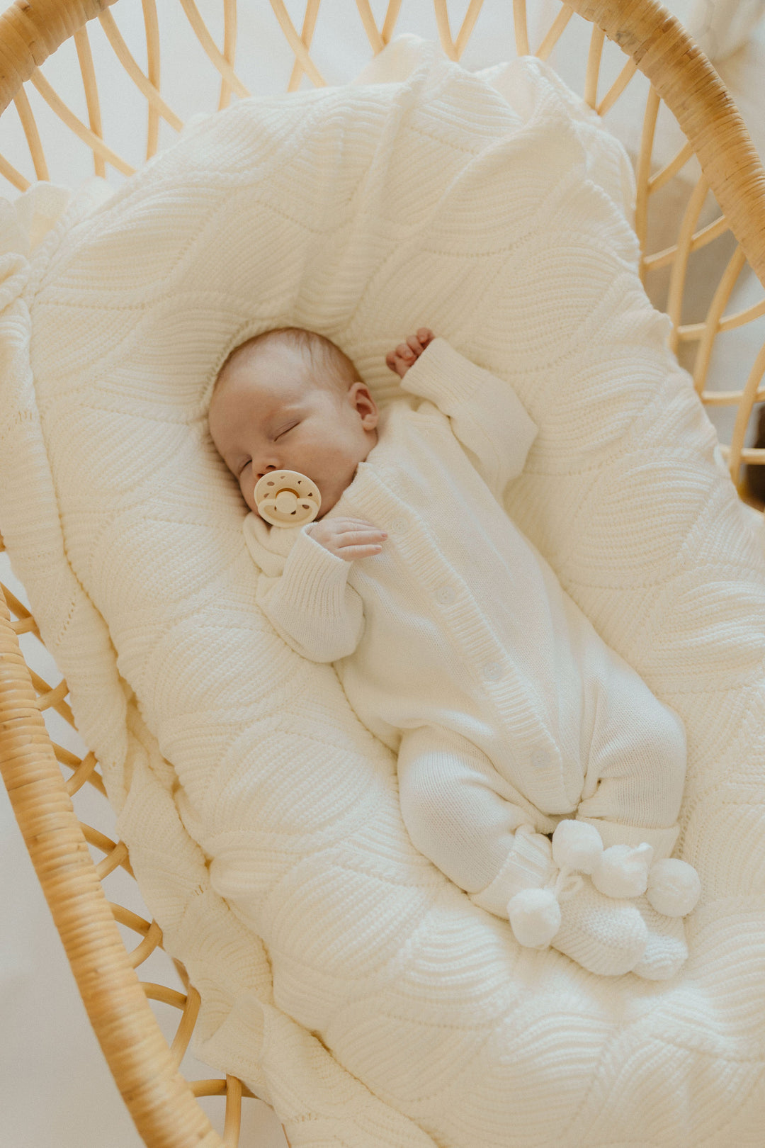 Baby Knit Booties | Milk Poms