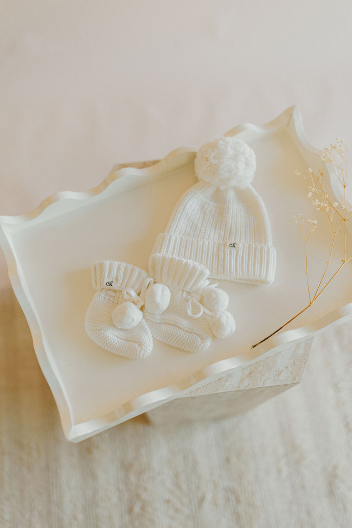 Baby Knit Beanie | Milk