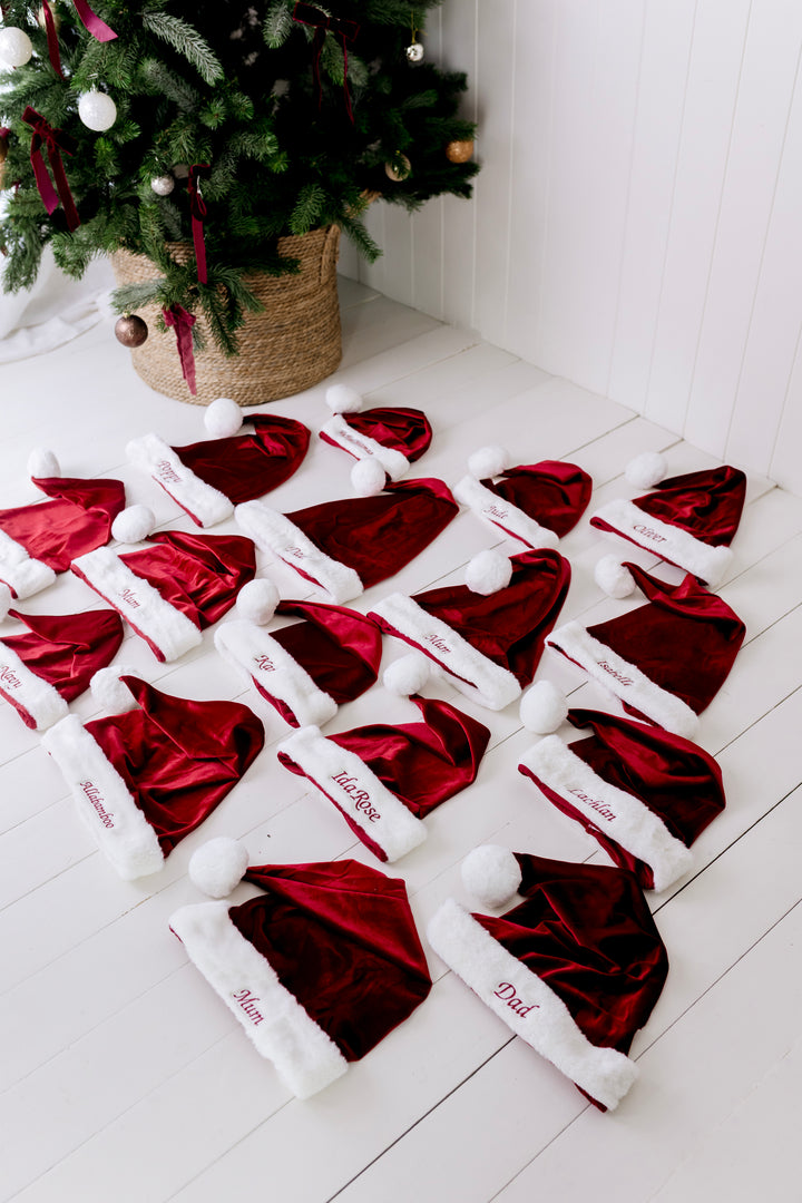 Luxe Personalised Family Santa Hats