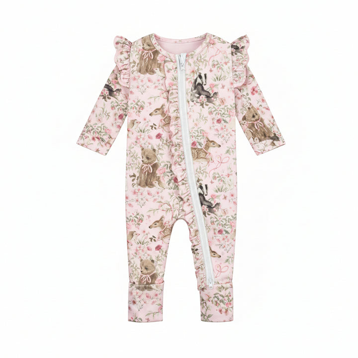 Baby Animals - Bamboo Zipsuit