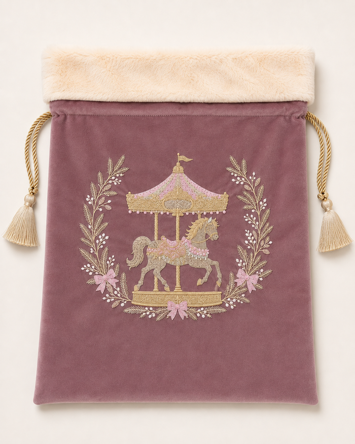 Deluxe Embroidered Santa Sack | Enchanted Carousel