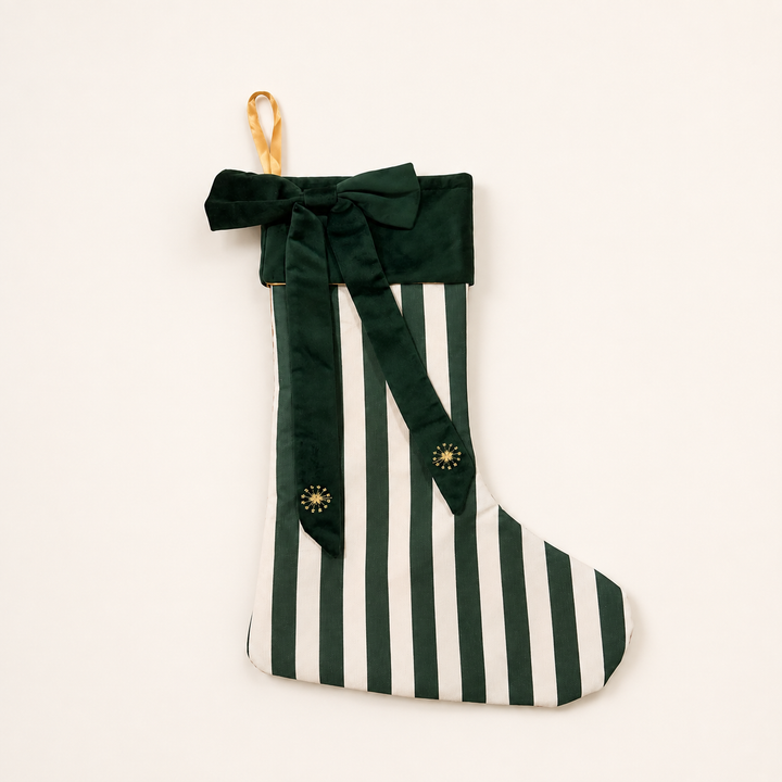 Heirloom Stocking | Evergreen Stripe