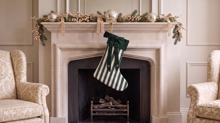 Heirloom Stocking | Evergreen Stripe