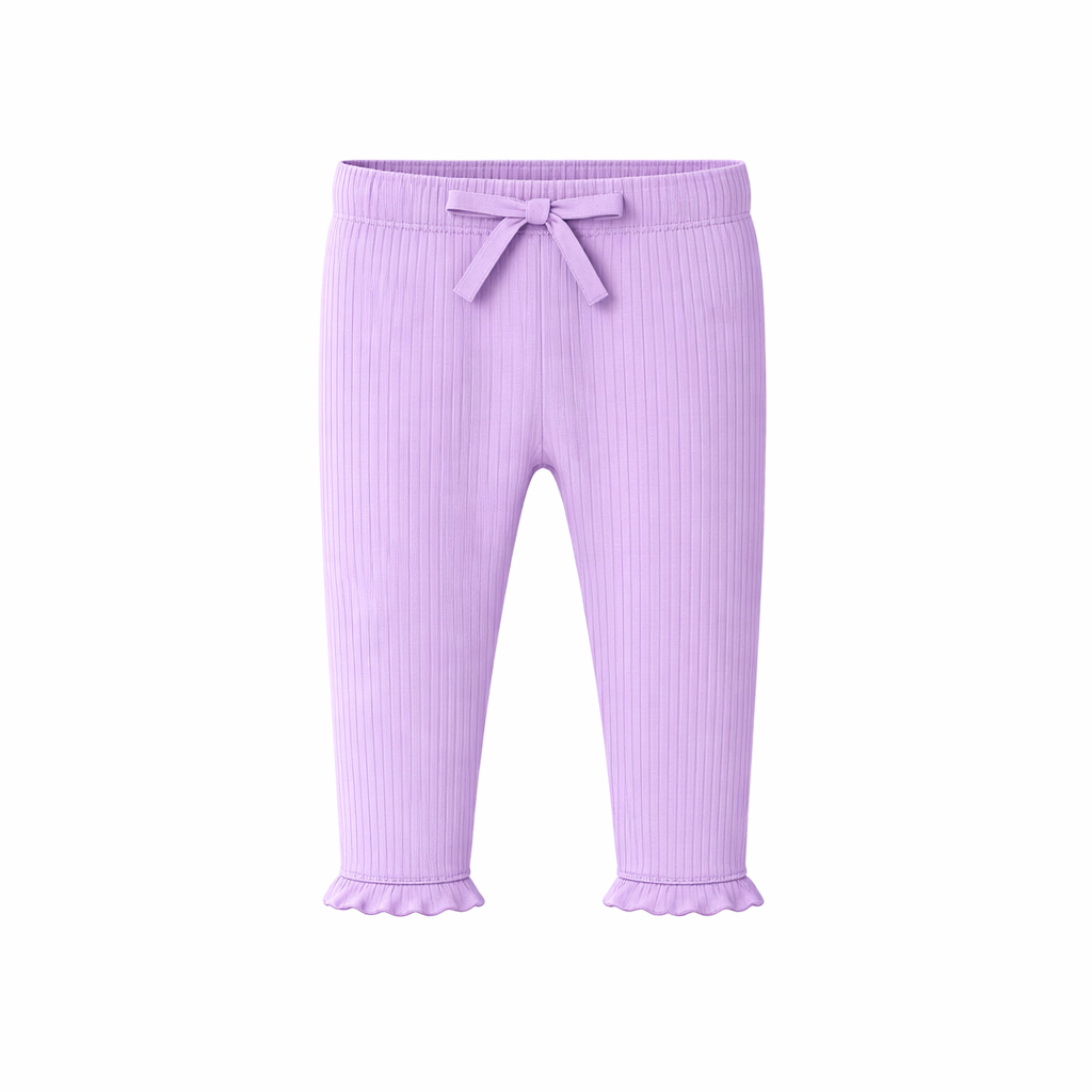 Lilac Ribbed Leggings