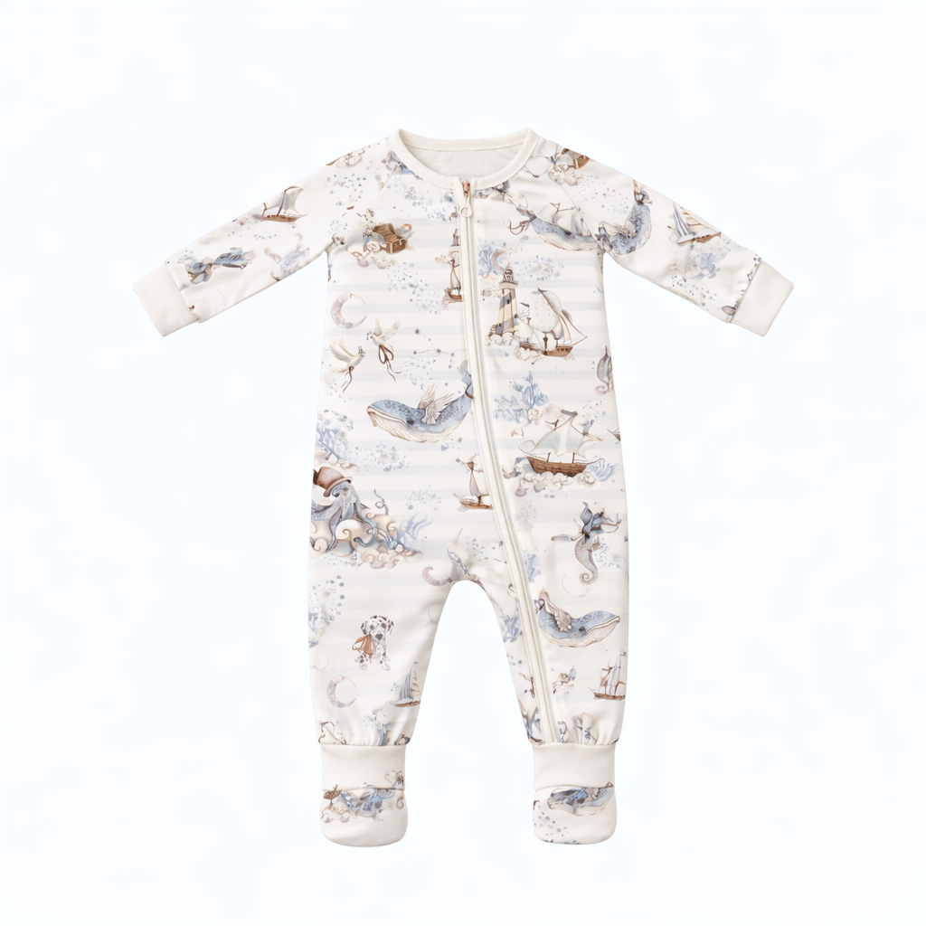 Magic Ocean - Bamboo Zipsuit