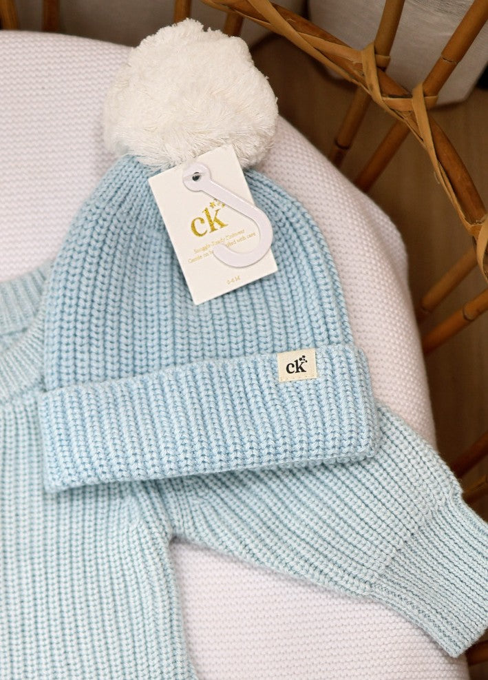 Baby Knit Beanie | Traditional Blue