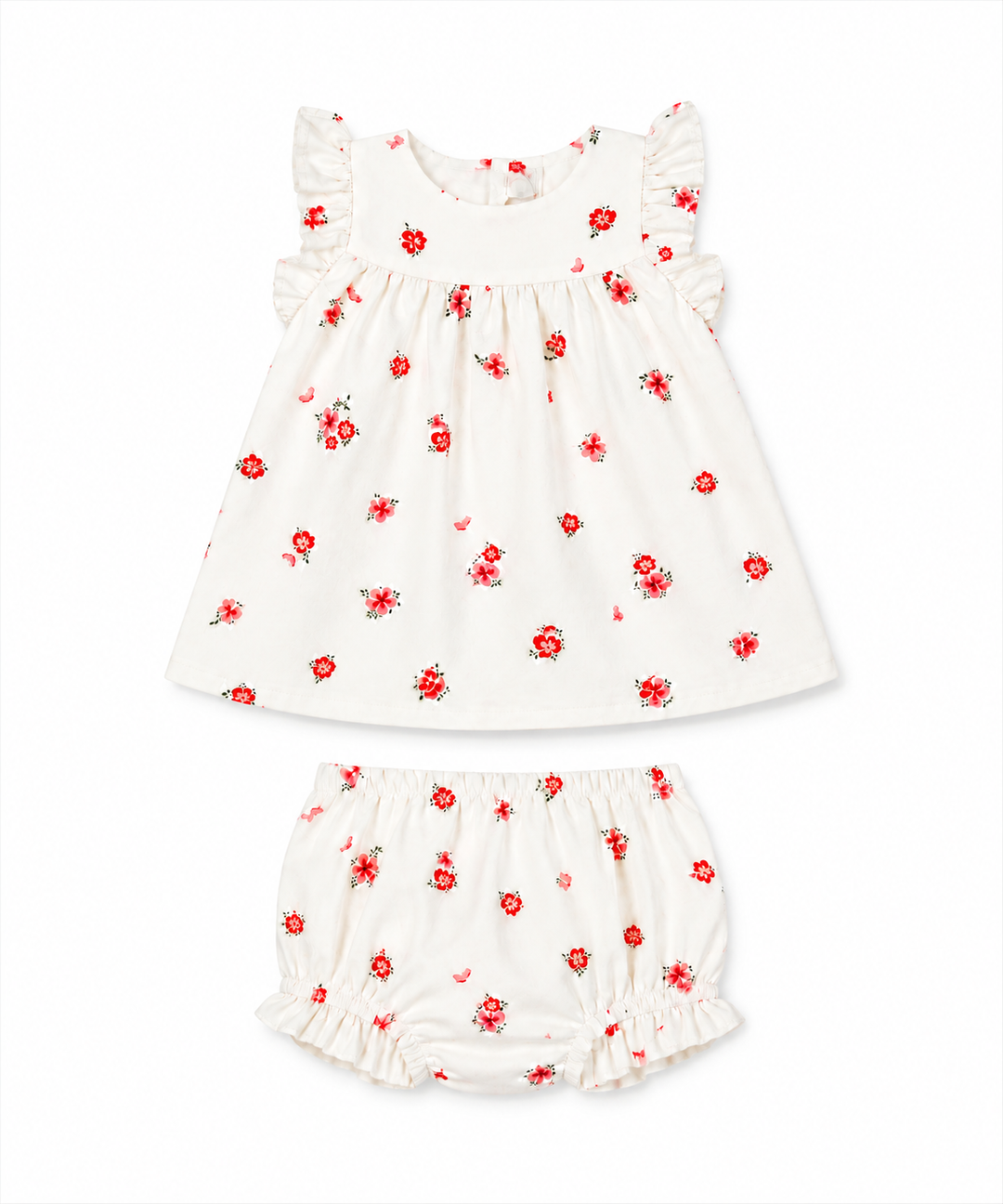 Pink Posies | Organic Ruffle Set