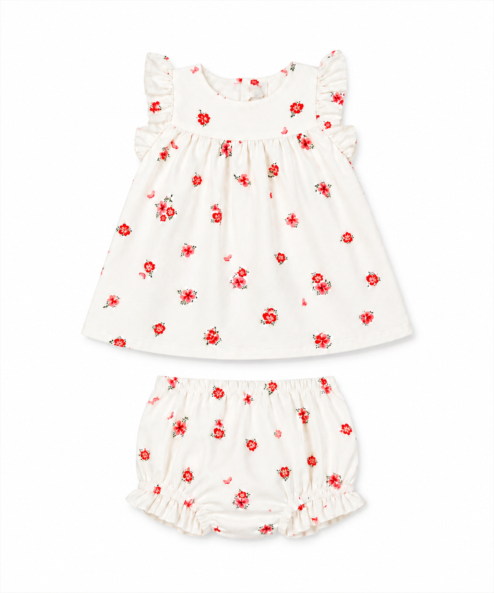 Pink Posies | Organic Ruffle Set