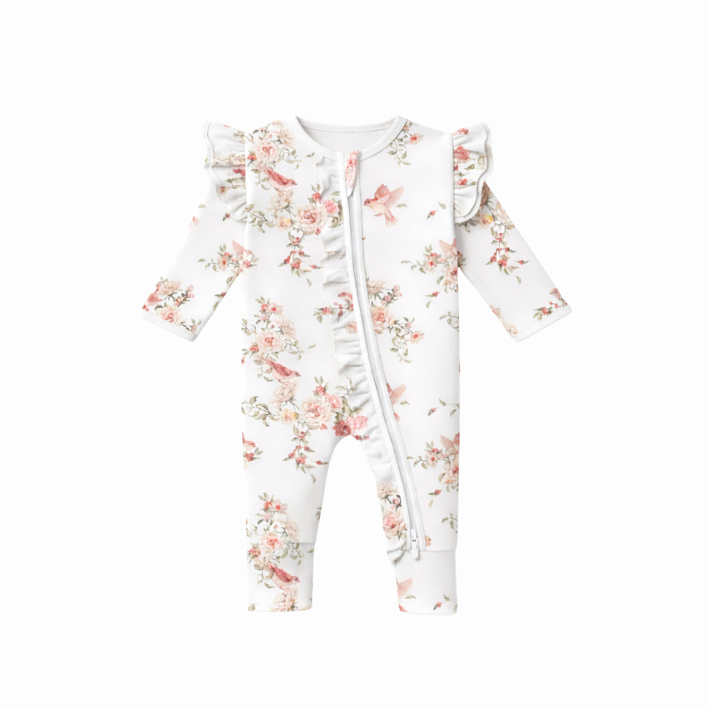 Rose Garden - Bamboo Zipsuit