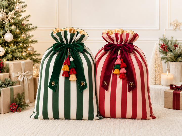Heirloom Santa Sack | Mulberry Stripe