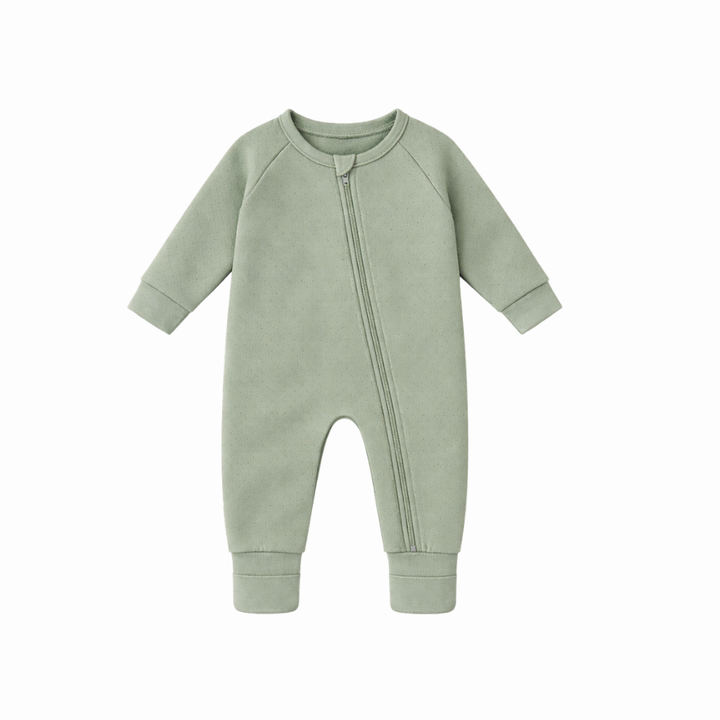 Sage Pointelle Zipsuit