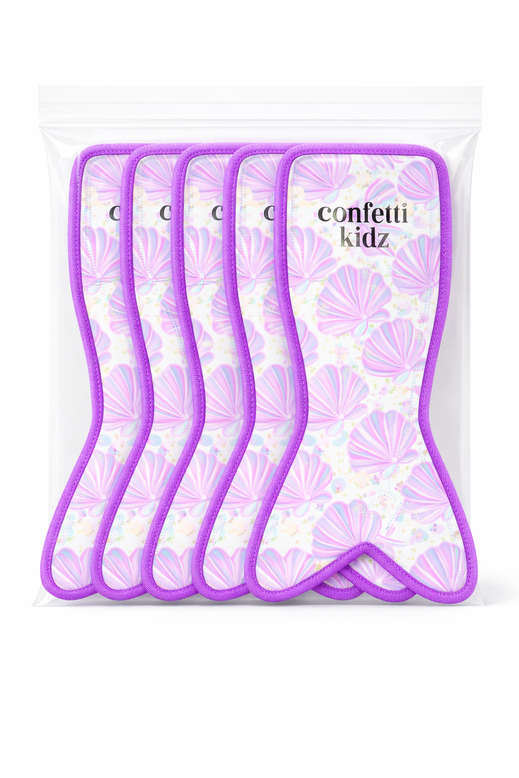 Mermaid Ice Block Sleeves - Shimmer Shells (Pack of 5)