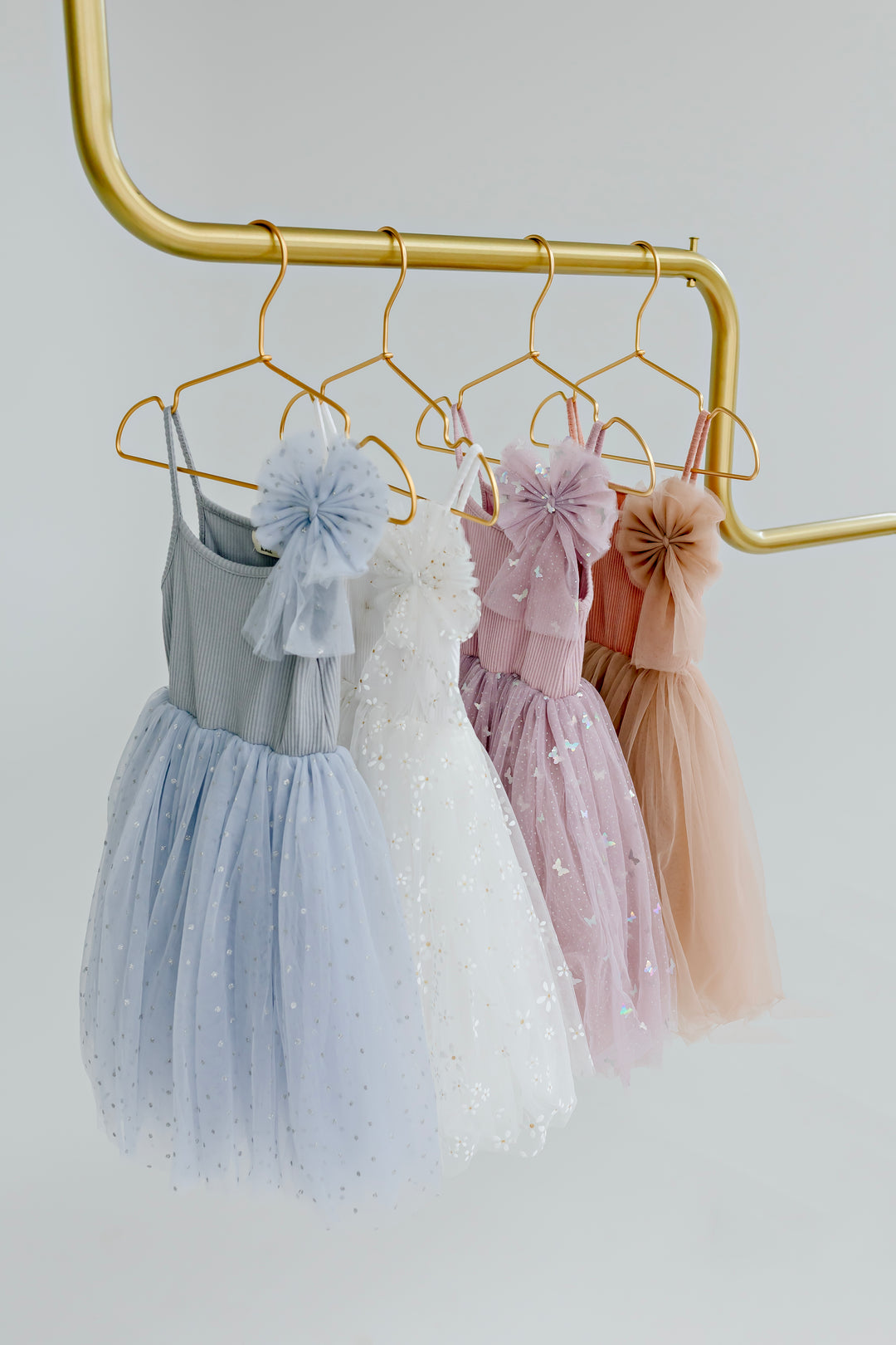 Large Tulle Sailor Bow - Dusty Blue