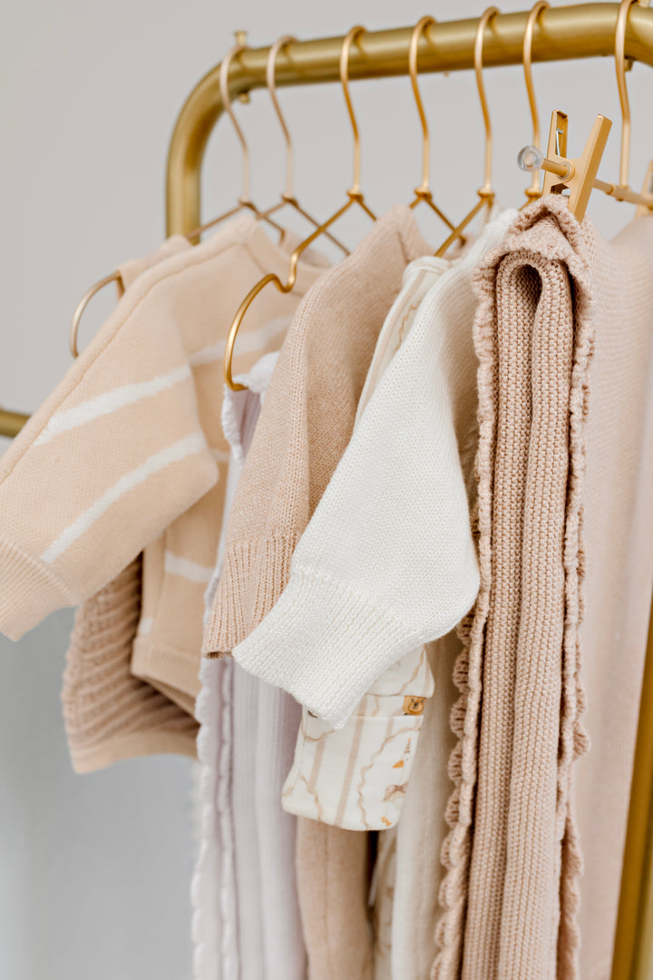 Tide Stripe Knit Romper | Sand