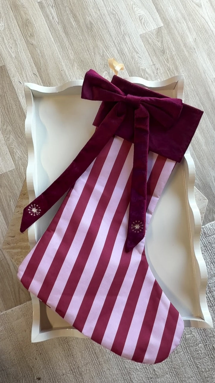 Heirloom Stocking | Mulberry Stripe