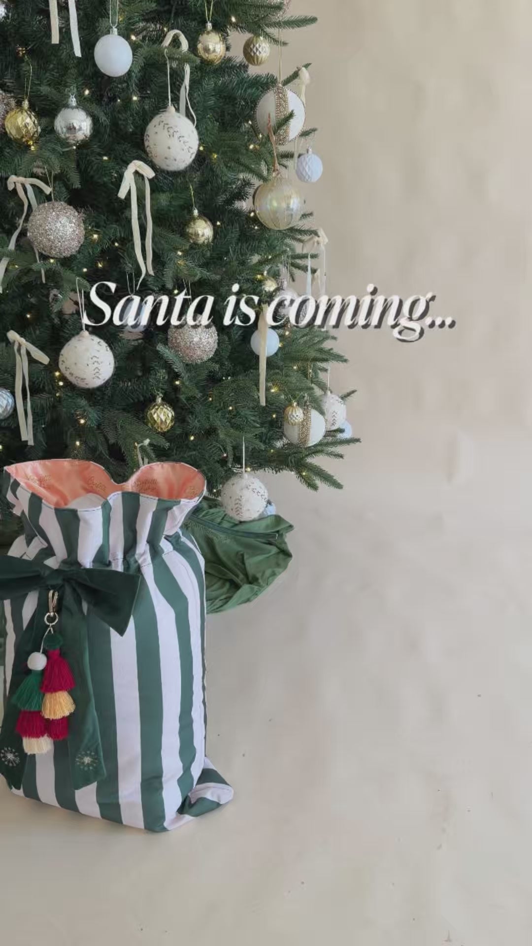 Heirloom Santa Sack | Evergreen Stripe