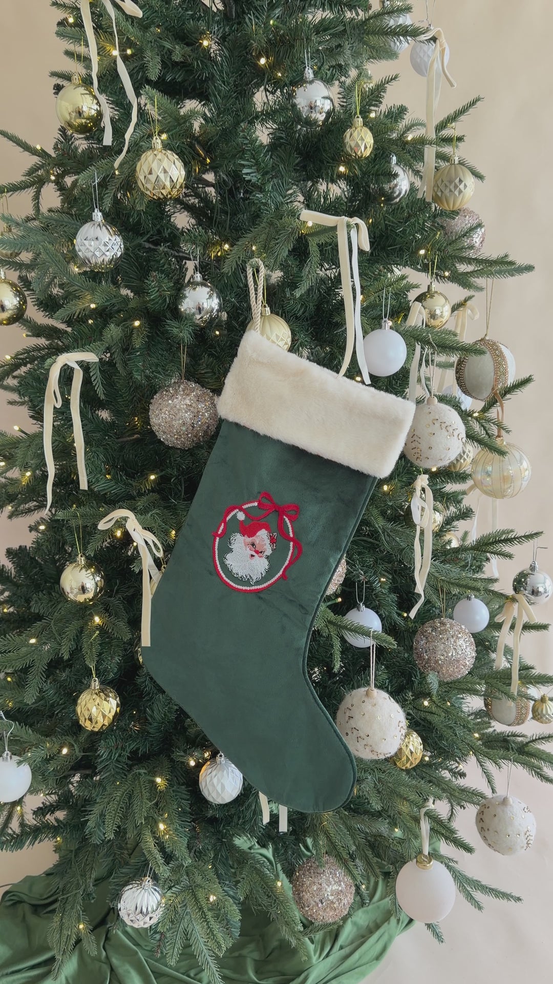 Heirloom Christmas Stocking | Vintage Santa