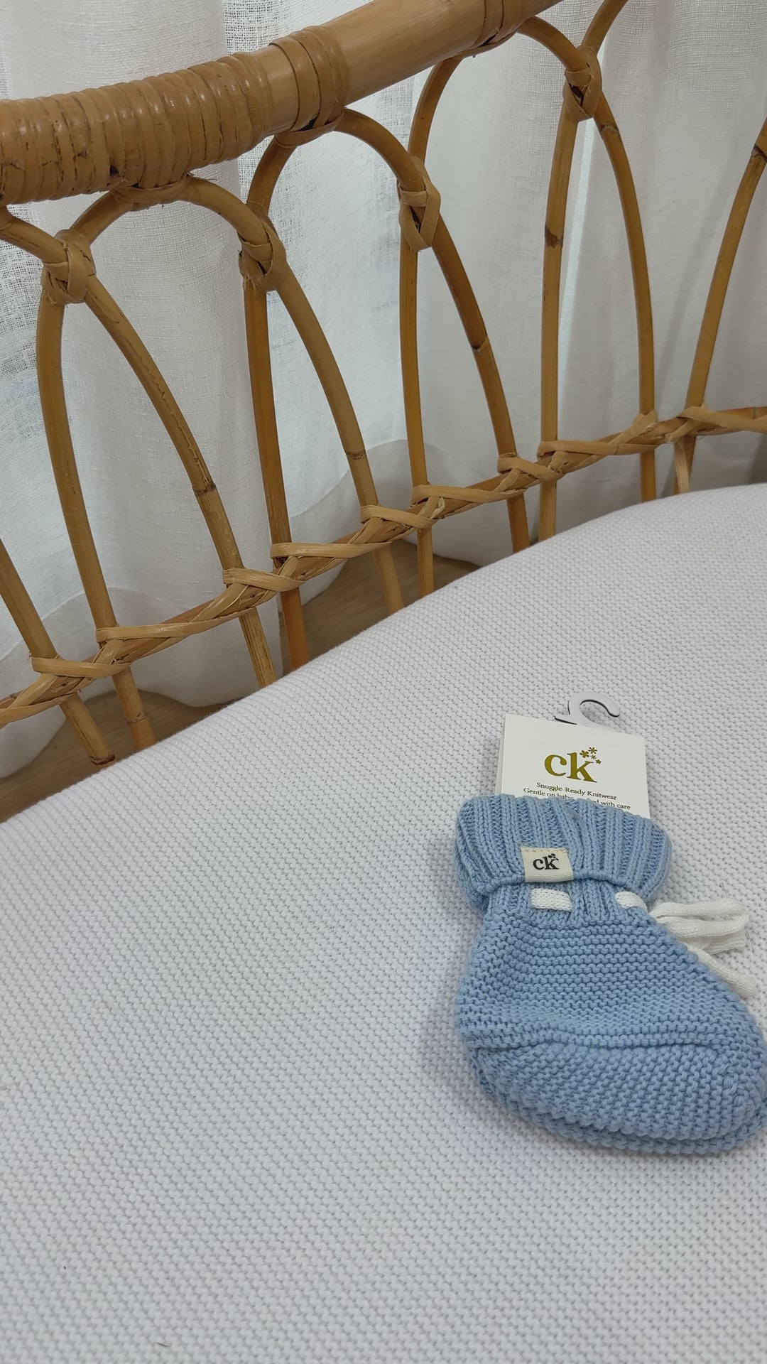 Baby Knit Booties | Ocean