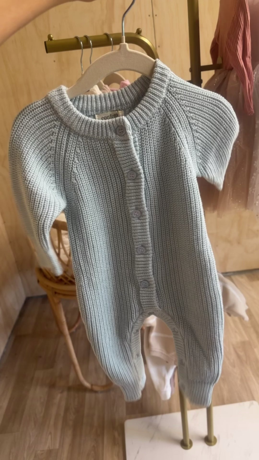 Chunky Knit Romper | Traditional Blue