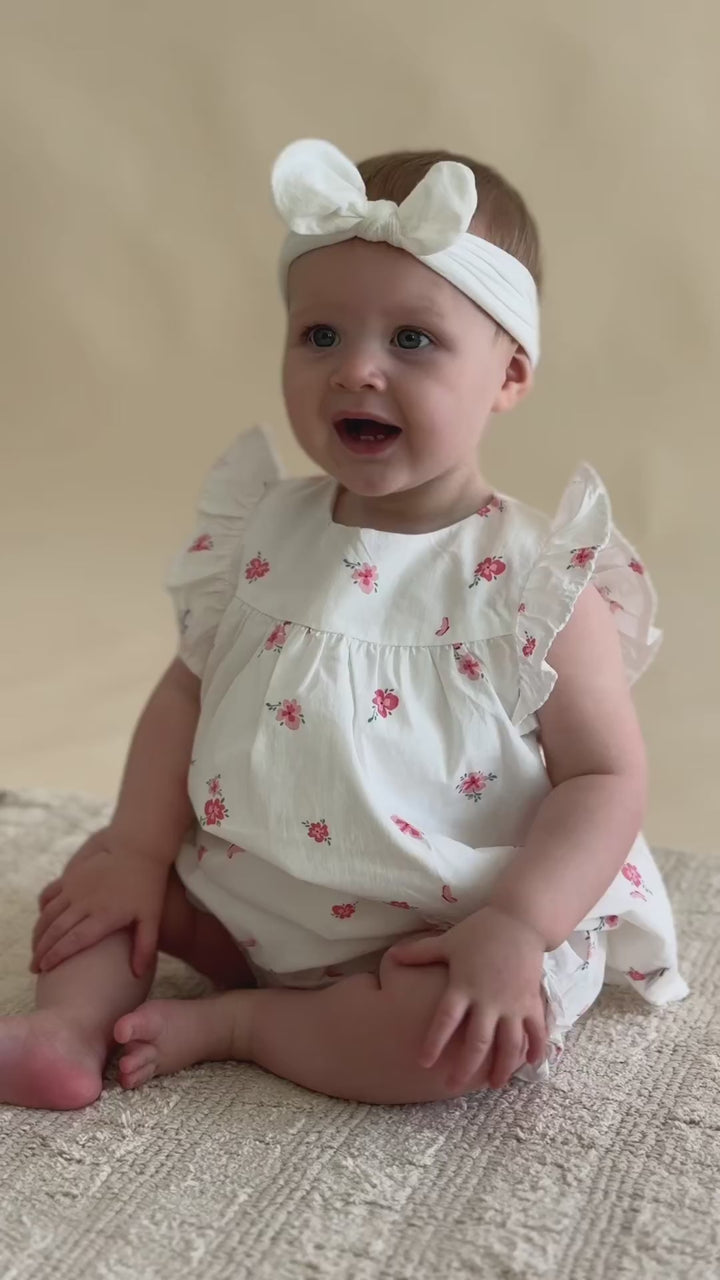 Pink Posies | Organic Ruffle Set