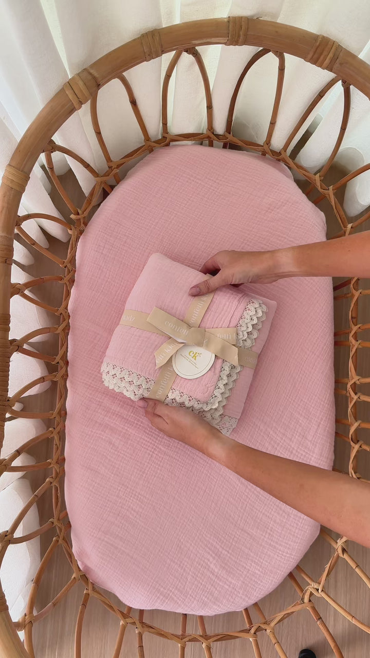 Classic Muslin Blanket | Soft Pink