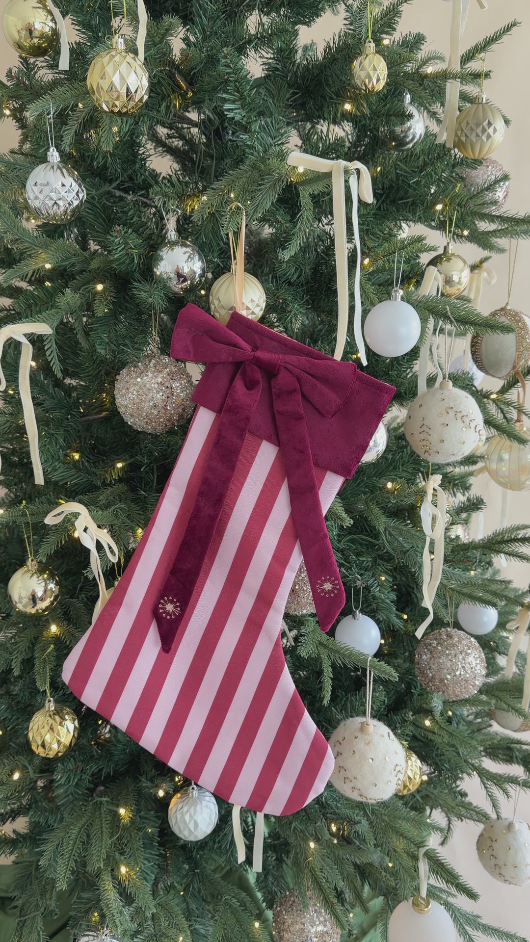 Heirloom Christmas Stocking | Mulberry Stripe