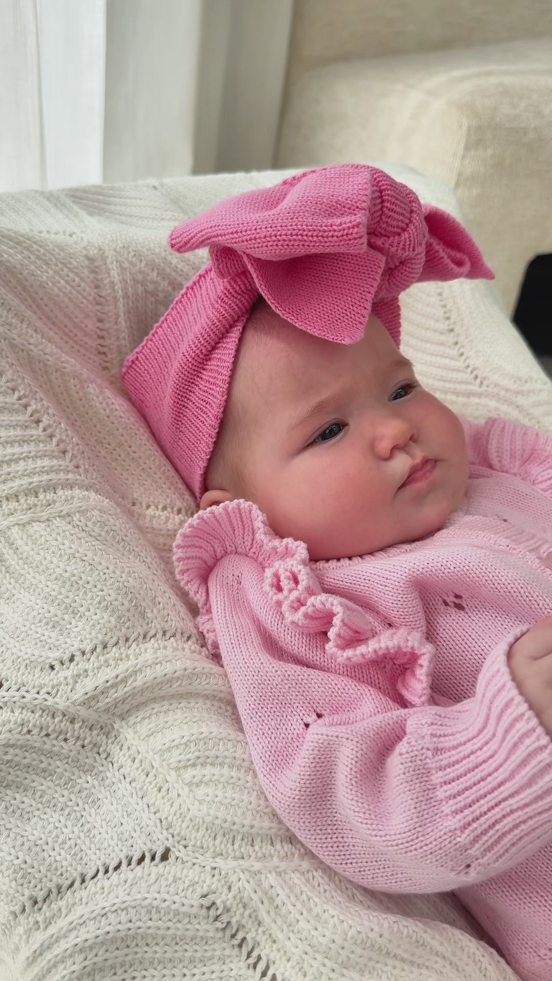 Pointelle Knit Romper | Classic Pink